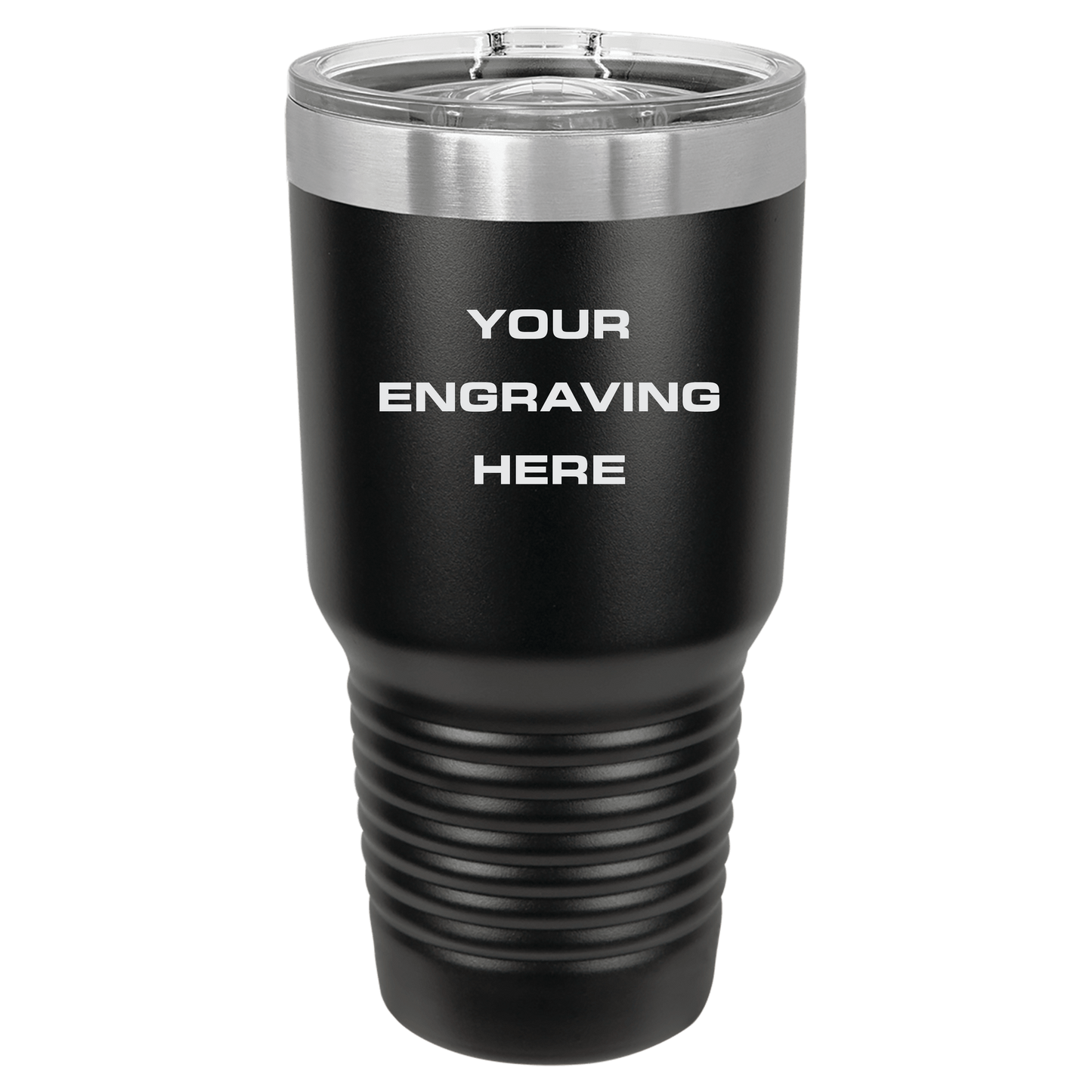 30 oz. Black Insulated Ringneck Tumbler Personalized