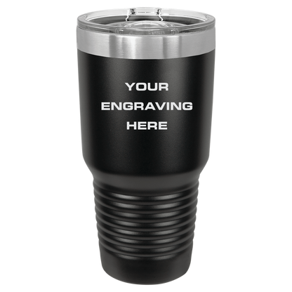 30 oz. Black Insulated Ringneck Tumbler Personalized