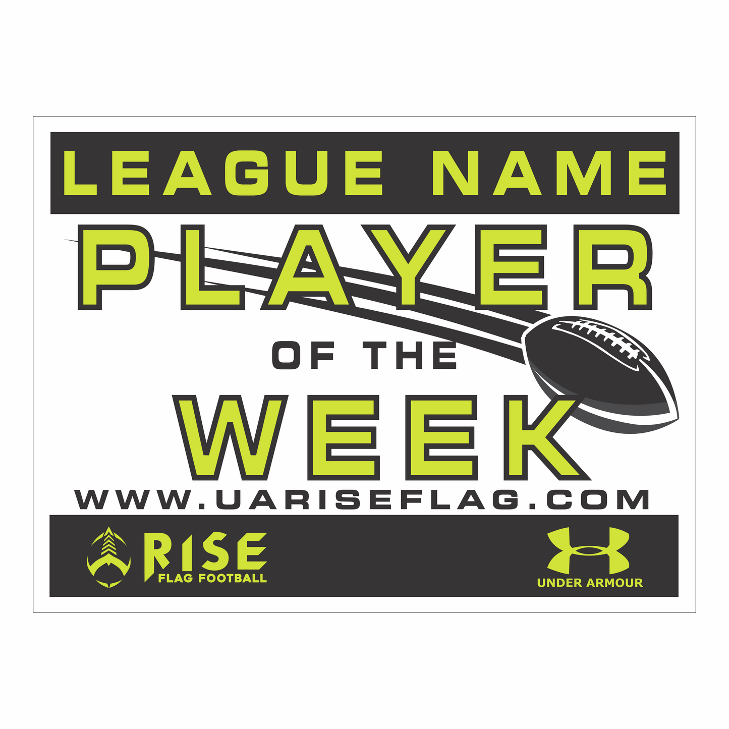 PLAYER OF THE WEEK SIGN (SET OF 50) 18" x 24"