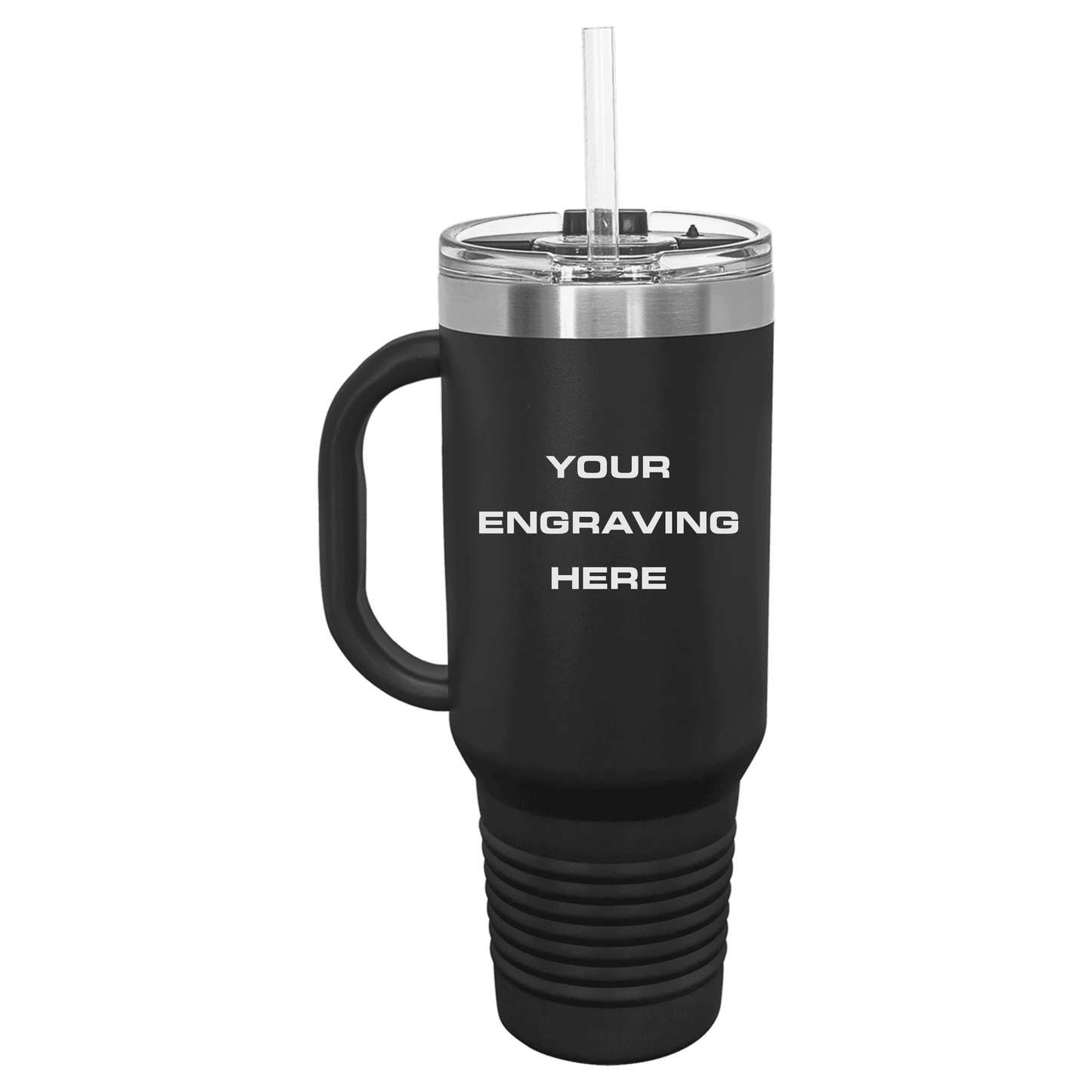 40 oz. Black Travel Mug Personalized