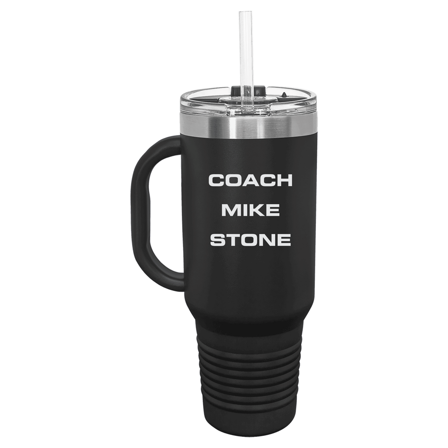 40 oz. Black Travel Mug Personalized