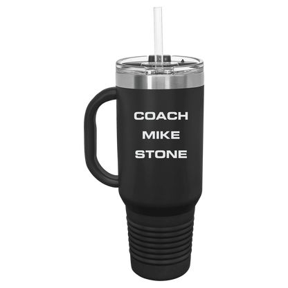 40 oz. Black Travel Mug Personalized