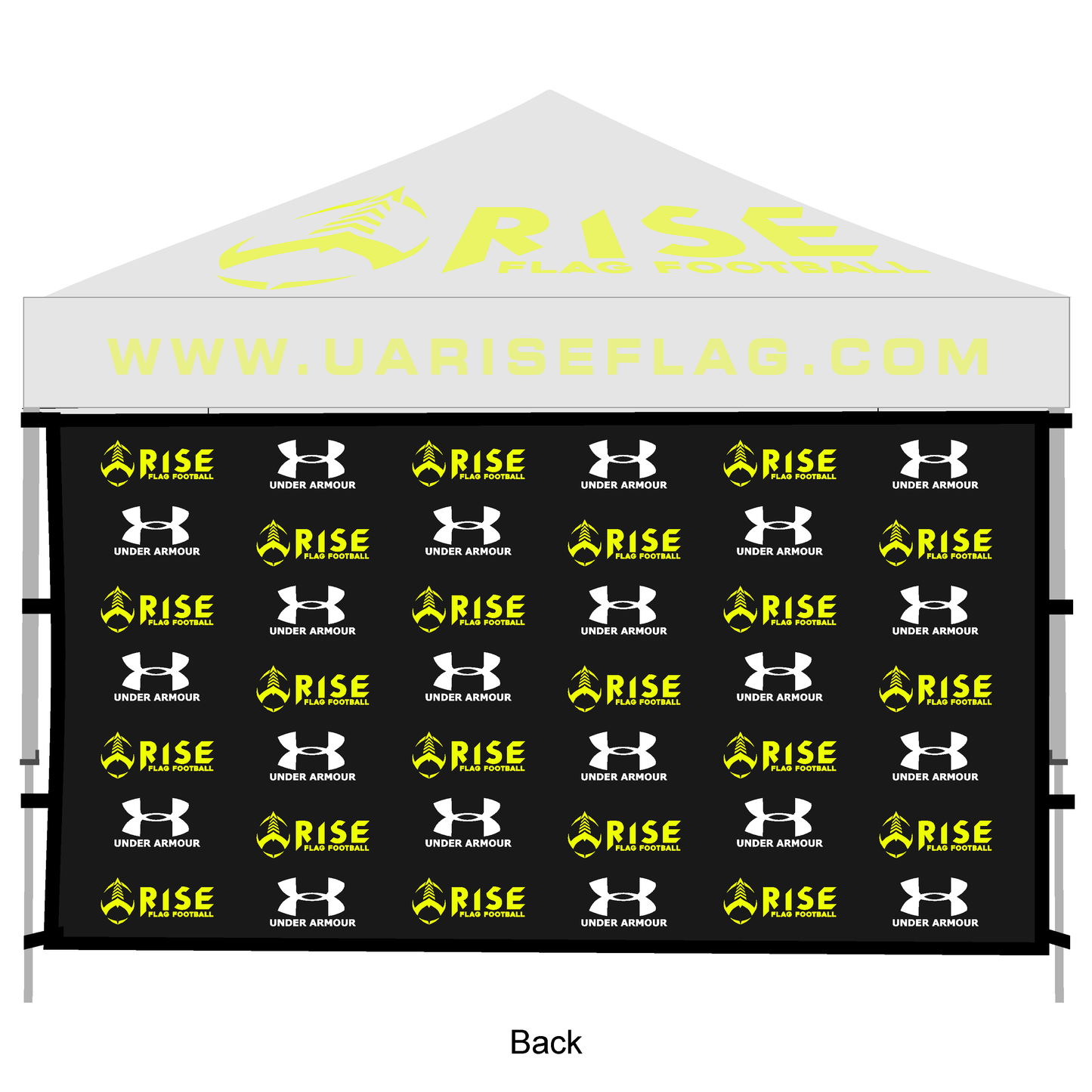 Canopy Backwall Single-Sided w/ Black Trim (Graphics Only)