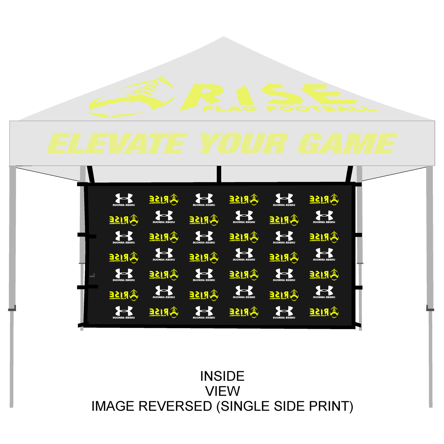 Canopy Backwall Single-Sided w/ Black Trim (Graphics Only)